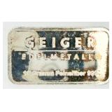 Geiger Edelmetalle 10 Gramm .999 Fine Silver Bar
