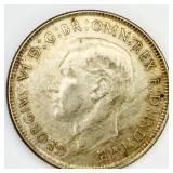 1943 Australian Florin Silver Coin
