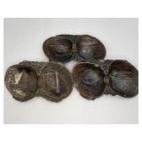 3 Vintage Souvenir Shell Ashtrays