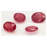 4 Pink Ruby Gemstones