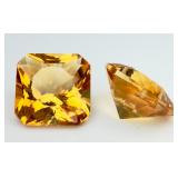 2 OCT Citrine Approx. 6.97CT 12X12MM