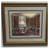 Framed Traditional Library Interior Print