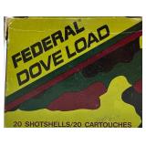 3 Boxes Federal 20 Ga Dove & Small Game