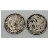 1942 & 1943 Georgivs V 3 Pence Silver Coins