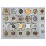 24 Miscellaneous Vintage Tokens & Medals