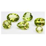 Mix of Peridot Gemstones