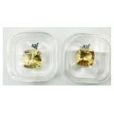 2 Lemon Quartz Gemstones