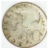 1957 Austrian 10 Shilling Silver Coin 64% Silver