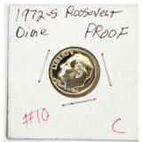 1972-S Roosevelt Dime Proof Deep Cameo Coin