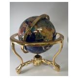 Lapis Lazuli Gemstone World Globe