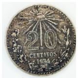 1934 Estados Unidos Mexicanos 20 Centavos Coin