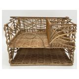 Wicker/Rattan Two-tier Organizer