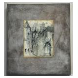 Vintage European Street Scene Canvas Wall Art