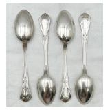 4 Alvin Sterling Silver Teaspoons