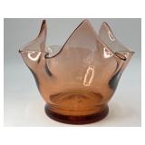 VTG Bischoff Copperette Ruffled Handkerchief Bowl