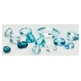 Mix of Blue Topaz Gemstones