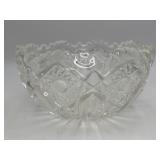 Beautiful Pressed Heavy Glass Salad Fruit Bowl