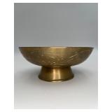 6ï¿½ Vintage Chinese Etched Brass Bowl