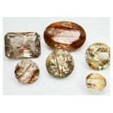 6 Golden Rutilated Quartz