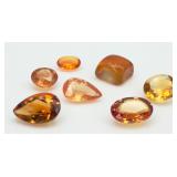 Mix of Citrine Quartz & Orange Garnet Gemstones