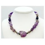 925 Amethyst & Pearl Necklace