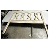 Vintage Full Size Wood Headboard & Footboar