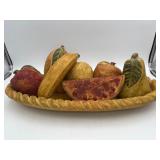 Vintage Mexican Terracotta Fruit Bowl Centerpiece