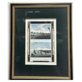 Framed English River Scene Print 20.75x25.75