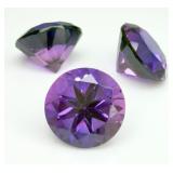 3 Dark Amethyst Gemstones RD