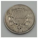 RARE 1866 Shield Nickel w/ Rays