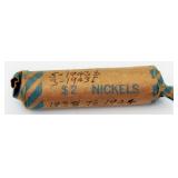 Roll of 40 Jefferson Nickels Dated 1938-1949