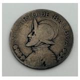 1930 Republica de Panama 90% Silver Coin