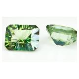 2 TRTD Emerald Envy Topaz 3.75CT MIN 10X8MM