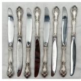 8 Alvin Sterling Silver Handle Knives