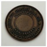 1953 Brie Vue Chapter No.8 R.A.M. Penny Token
