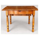 Vintage Wood Drop-Leaf Dining Table
