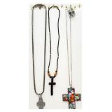 3 Fashion Cross Necklaces