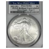 West Point 2021-W Type 2 American Silver Eagle PCG