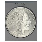 One Troy Ounce .999 Fine Silver Buffalo Round