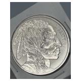 One Troy Ounce .999 Fine Silver Buffalo Round