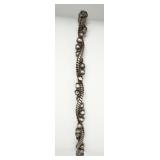 925 VTG Double-Twist Snake & Bead Bracelet