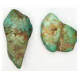 2 Raw Natural Nevada Turquoise Stones