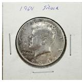 1964 Kennedy 90% Silver Half Dollar