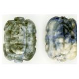 2 Sodalite Scarab Beatle Beads Gemstones