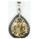 Sterling Silver Citrine Pendant