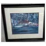 Signed Golf Course Landscape Framed Print