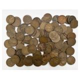 100 Wheat Pennies, 1909-1948