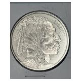 One Troy Ounce .999 Fine Silver Buffalo Round