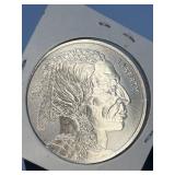 One Troy Ounce .999 Fine Silver Buffalo Round