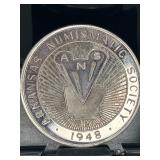 1948 Arkansas Numismatic Society .999 Silver Round